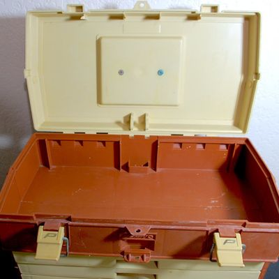 Vintage Plano 757 LARGE 4 Drawer Tackle Box HOLDS A LOT!