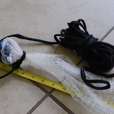 4 Ft Monofilament Cast Net 1/2" Mesh Easy To Throw! Like New!!