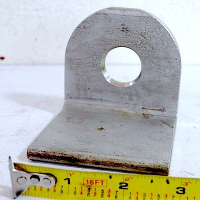 Large Stainless Steel Boat L-Bracket w/ Threaded Hole. (Jya6)