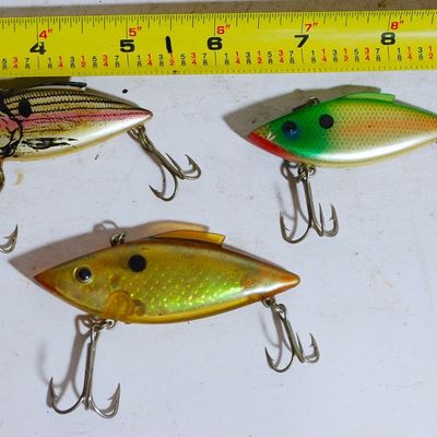 Lot of 3 Original Rat-L-Trap 3/8 oz. GREAT FISH-CATCHING LURES! (Gav4)