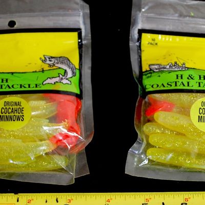 Lot of 20 NEW H&H Coastal Tackle Cocahoe Soft Bait Jigs and 19 Jig Lead-heads (Dev5)