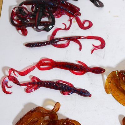 Lot of 58 Plastic Lures, Jigs, Trailers, Grubs, Leeches, Salamanders BRAND NEW Nice Selection! (Owc2)