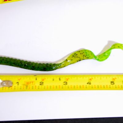 Lot of 3 Packages of Strike King Floating Worms 7.5" Ribbontail Watermelon (Var4)