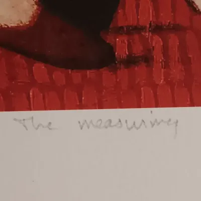 "THE MEASURING" SIGNED AND #'D PLUS 3 OTHER PICTURES