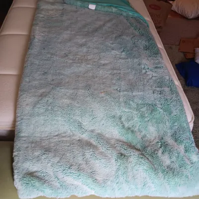 VRY SOFT THROW BLANKET, 2 LARGE KNIT PILLOWS AND A FLORAL PILLOW