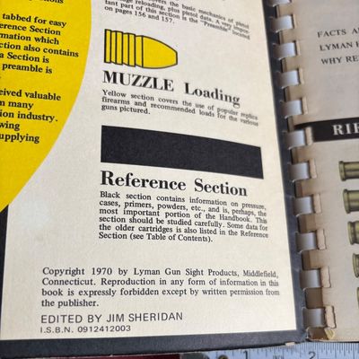 1970 Lyman Reloading Handbook 45th Ed Rifle Pistol Muzzle Loading Manual Vintage