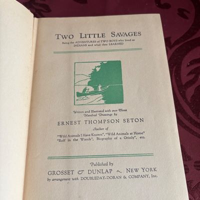 TWO LITTLE SAVAGES American Woodcraft for Boys by Ernest Thompson Seton, 1911 HB