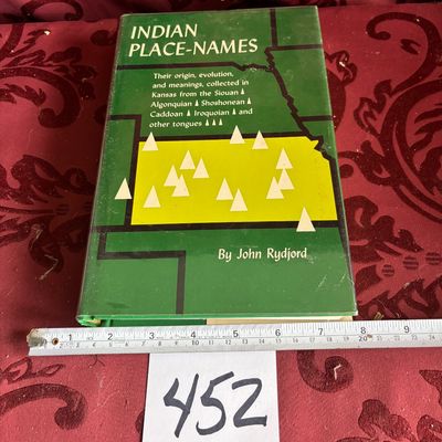 VTG INDIAN PLACE-NAMES By John Rydjord 1968 First Edition HB Book