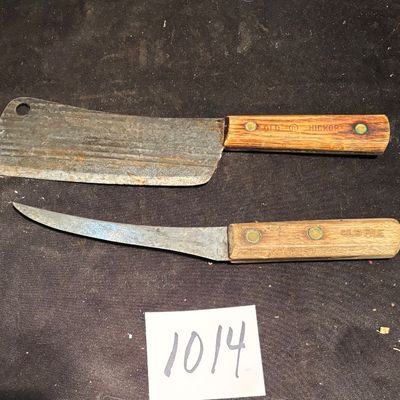 Vintage Meat Cleaver and Knife
