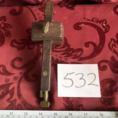 Antique Wood Scribe Woodworking Tool Mortise Marking Gauge Carpenter