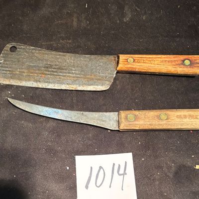 Vintage Meat Cleaver and Knife