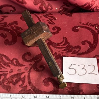 Antique Wood Scribe Woodworking Tool Mortise Marking Gauge Carpenter