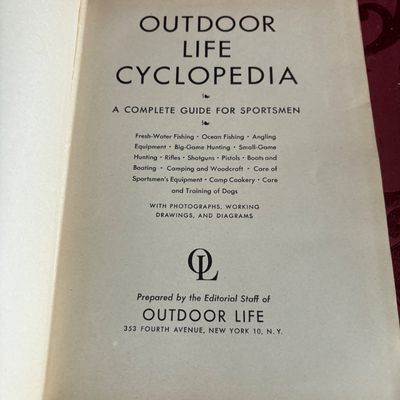 Outdoor Life Cyclopaedia 5th Printing-1946 HBDJ