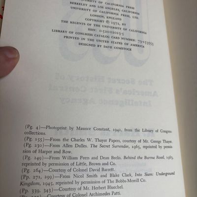 OSS : The Secret History of America's First Central Intelligence Agency by R....
