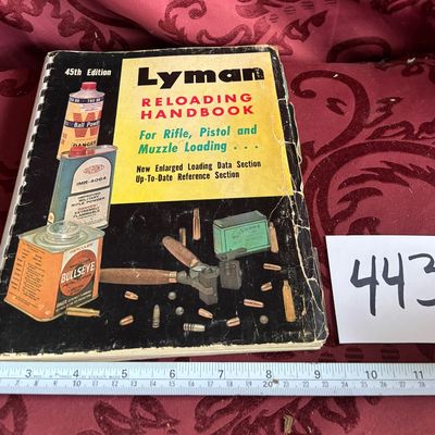 1970 Lyman Reloading Handbook 45th Ed Rifle Pistol Muzzle Loading Manual Vintage