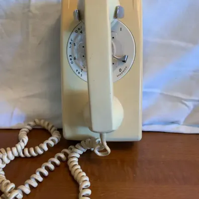 Off White Rotary Phone