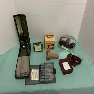Vtg Blood Pressure Cuff And Other Vtg Health Items