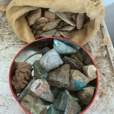 Arrowheads And Raw Turquoise 