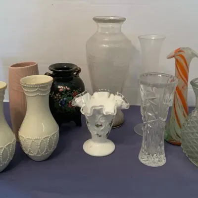 Multiple Bud Vases In Different Colors And Sizes To Include Lennox ￼