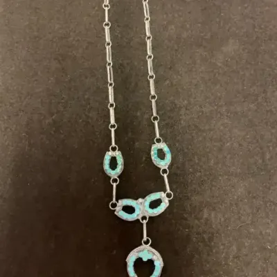 15” Zuni Necklace- 18 Grams Including Stones 