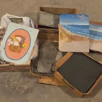 Several Pieces of Slate- Some Blank