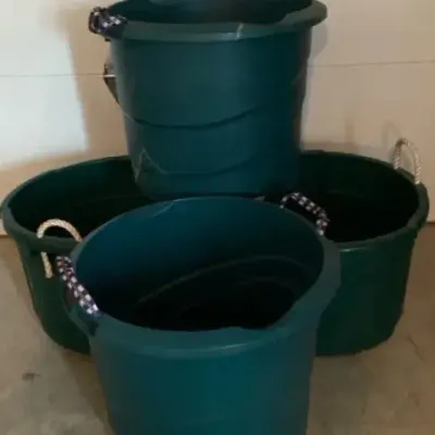 (4) Heavy Duty 18 Gallon Buckets by Tucker