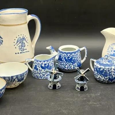 Collection of Blue & White Pieces- Including Delft 