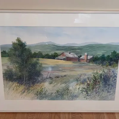 Large Framed Farm Print
