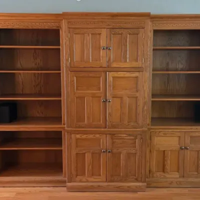 Large Oak Wall Unit