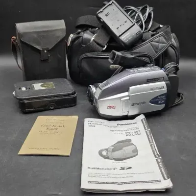 Kodak 8mm Video Camera & Panasonic Camcorder 