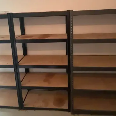 (3) Large Metal Storage Shelves