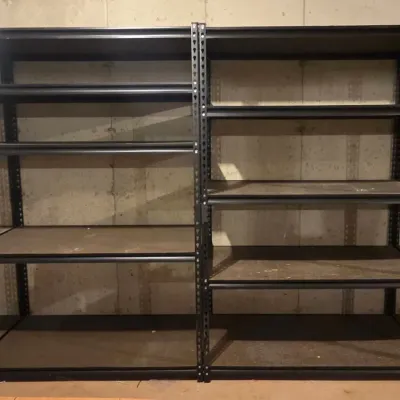 (2) Metal Storage Shelves