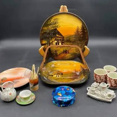 Decorative Plates by Schramberg Majolica & Other Items