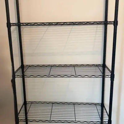 Tall Black Storage Shelf