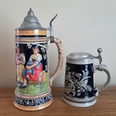 (2) Beer Steins