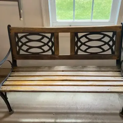 Decorative Wrought Iron/Wooden Benchs
