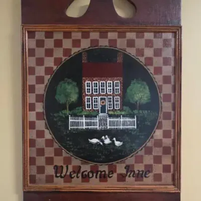 Wooden Hand Painted Welcome Sign