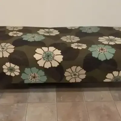 Funky Floral Fabric Bench