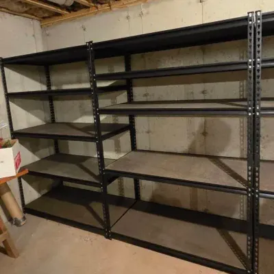 (2) Metal Storage Shelves 