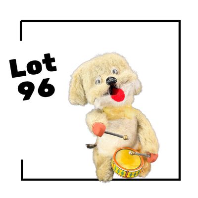 96 | VINTAGE | Wind-Up Drummer Dog
