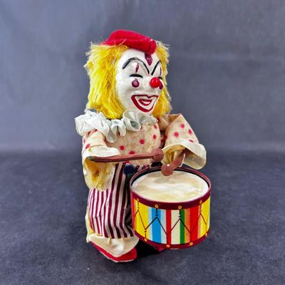 131 | VINTAGE | Mechanical Jolly Drummer | Clown