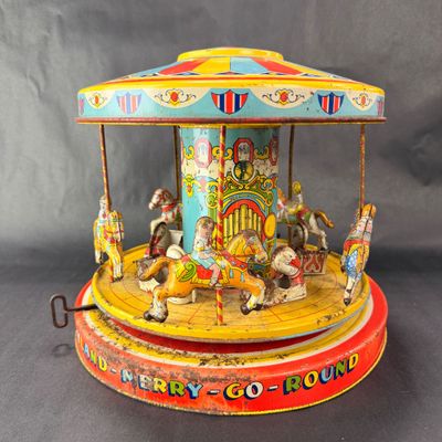 78 | VINTAGE | Merry-Go-Round | Tin Wind-Up
