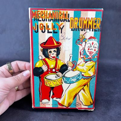 131 | VINTAGE | Mechanical Jolly Drummer | Clown
