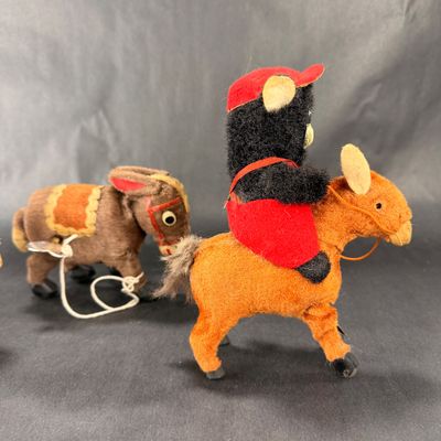 81 | VINTAGE | Trio of Donkeys | Bear Riders