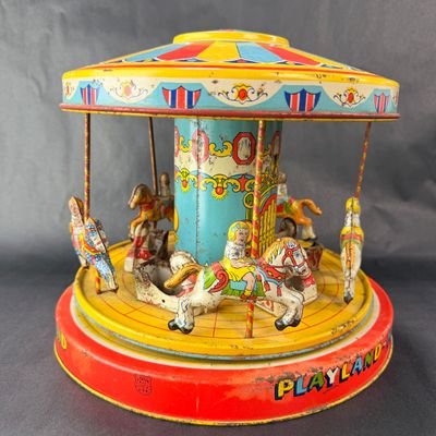 78 | VINTAGE | Merry-Go-Round | Tin Wind-Up
