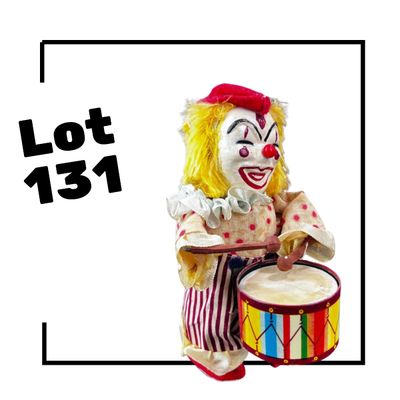 131 | VINTAGE | Mechanical Jolly Drummer | Clown