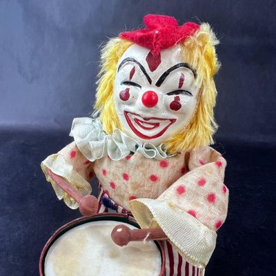 131 | VINTAGE | Mechanical Jolly Drummer | Clown