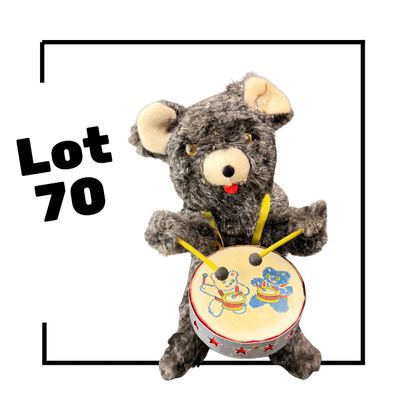 70 | VINTAGE | Mechanical Drummer Bear | ALPS