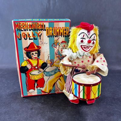 131 | VINTAGE | Mechanical Jolly Drummer | Clown