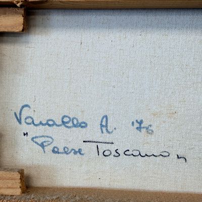 Antonietta Varallo “Paese Toscano” 1976 Signed Italian Oil Painting